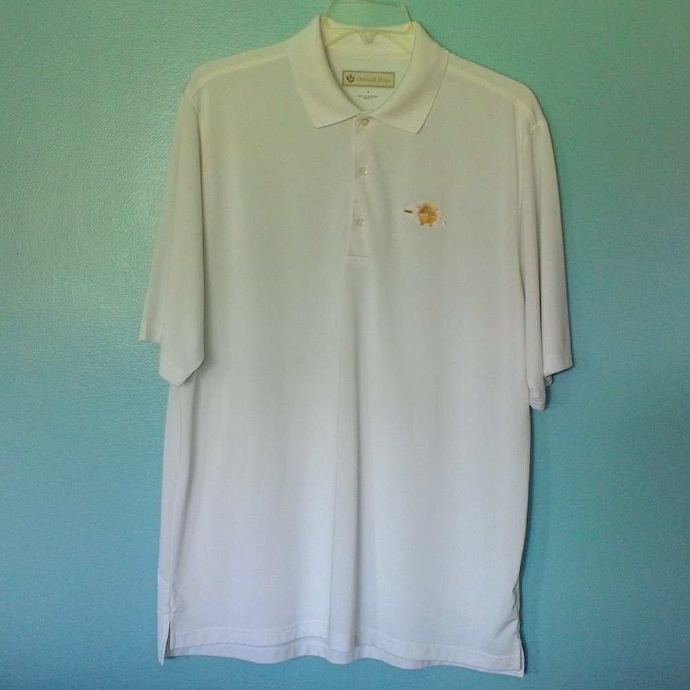 Donald Ross white golf shirt, size XL